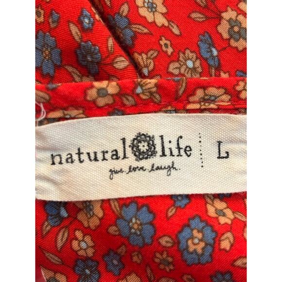 Natural LIfe Zoe red/blue wide leg jumpsuit, effortless, travel, bohemian, beach - Picture 6 of 7